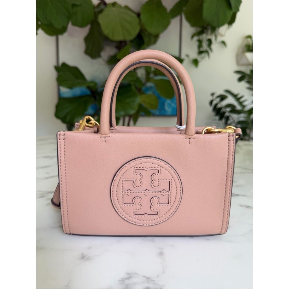 NWT Tory Burch MINI ELLA Bio Tote Bag in Light Sand Beige Tan Crossbody